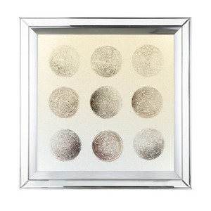 DSVIMOY Crystal Mirror Framed Wall Art on Mellow Golden Tint Background, Home Decor for Living Room, 19.7"*19.7"*1" - 1 of 4