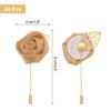 Unique Bargains Realistic Rose Boutonnieres Flower Pins for Wedding Ceremony 24 Pcs - 2 of 4