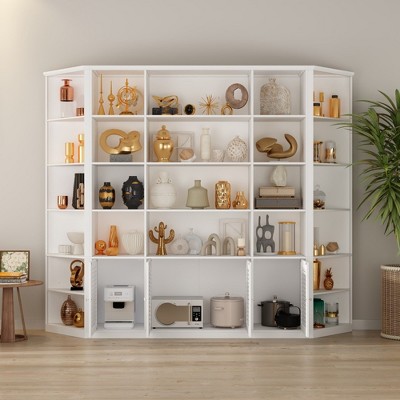 Famapy Modular White Cabinet Redefine Home Organization and Style