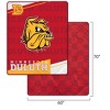 NCAA Minnesota Duluth Bulldogs Diagonal Ghost Checker Double Sided Blanket - 3 of 3