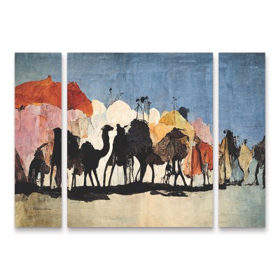 Trademark Fine Art Treechild The Caravan 3 Piece Panel Set Art