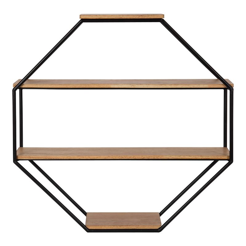 Lintz Octagon Floating Wall Shelves - Kate & Laurel All Things Decor, 3 of 11