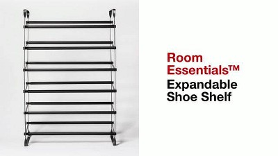 Stackable Single Shoe Rack Black - Room Essentials™