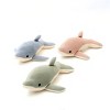 TopComfy Baby and Toddler Learning Toys Knitted Stuffed Dolphin Soft Toy Curved Body Shape Ocean Themed Play Toy For Kids, Green, 17"*11"*2" - 2 of 4