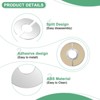Unique Bargains 304 Stainless Steel Self-Adhesive Durable Mirror-Polished Escutcheon Plate 2 Pcs - 2 of 4