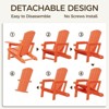 Infurnic Outdoor Portable Chairs Folding Adirondack Chair Wooden Textured with Cup Holder Weather Resistant, Orange, 29.6"*31.4"*36.4" - 4 of 4