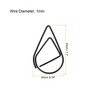 Unique Bargains Drop-Shaped Decorative Bookmark Metal Small Size Paper Clip 100 Pcs - 2 of 4