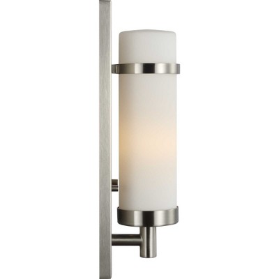 Hartwick Brushed Nickel Wall Sconce with Etched Opal Glass