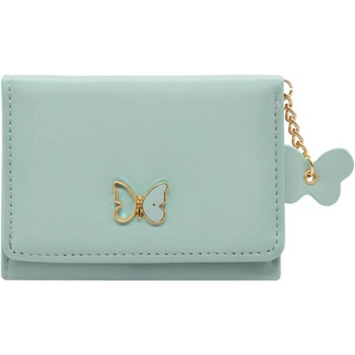 FATMOON Wallet for Women- Fashionable Butterfly PU Leather Wallet - Easy to Use Small Card Holder with ID Window,Perfect for Daily Use and Gift