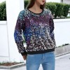 Anna-Kaci Women's Sequin Long Sleeve Sparkly Pullover Sweatshirt - 3 of 4