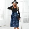 Women's Leopard Print Belted A-Line Midi Dress - Cupshe - 2 of 4