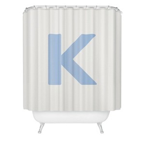 Deny Designs April Lane Art Block Monogram Shower Curtain - 1 of 3