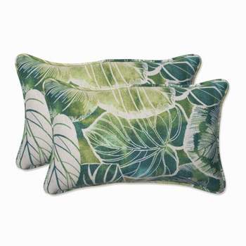 Key Cove Lagoon Outdoor Throw Pillow Set - Green - Pillow Perfect