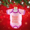 Cody Foster 3.75 In Best Gift Ever Pink Christmas Baby Ornament , Pink Baby Onesie (1PC) - 2 of 4