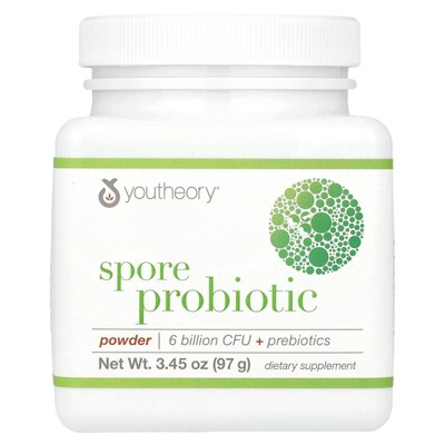 Youtheory Spore Probiotic Powder, 6 Billion CFU, 3.45 oz (97 g)