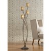 Kathy Ireland Metro Plaza Modern Glam 69" Tall Standing Floor Lamp Tree 4-Light Foot Switch Brown Metal Copper Bronze Finish Living Room Bedroom House - 2 of 4