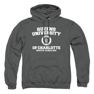 Queens University of Charlotte Official Circle Logo Adult Pull-Over Hoodie - 1 of 4