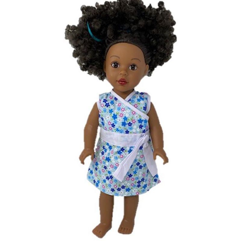 Doll Clothes Superstore Versatile Blue Aline Dress Fit 18 Inch Girl Baby and Cabbage Patch Kid Doll, 4 of 5