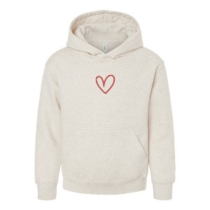The Juniper Shop Embroidered Hand Drawn Heart Youth Graphic Hoodie - 1 of 3