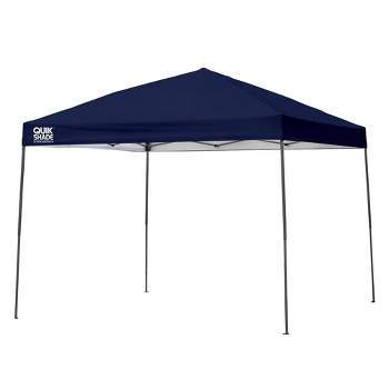 Quik Shade 10 by 10 Foot Instant Canopy with White Legs Accommodates Up to 12 People for Outdoor Recreational Activities, Royal Blue