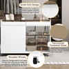 Wardrobe Closet Island with Glass Tabletop,Makeup Vanity Storage Island with Drawer, Shop Display Case, Walk In Wardrobe Furniture for Dressing Room - 4 of 4