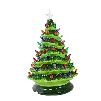 Roman 13.25 In Green Twinkle Tree Led Vintage-looking Tree Sculptures ...