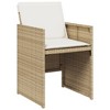 vidaXL Patio Chairs with Cushions 4 pcs Beige Poly Rattan - 3 of 4