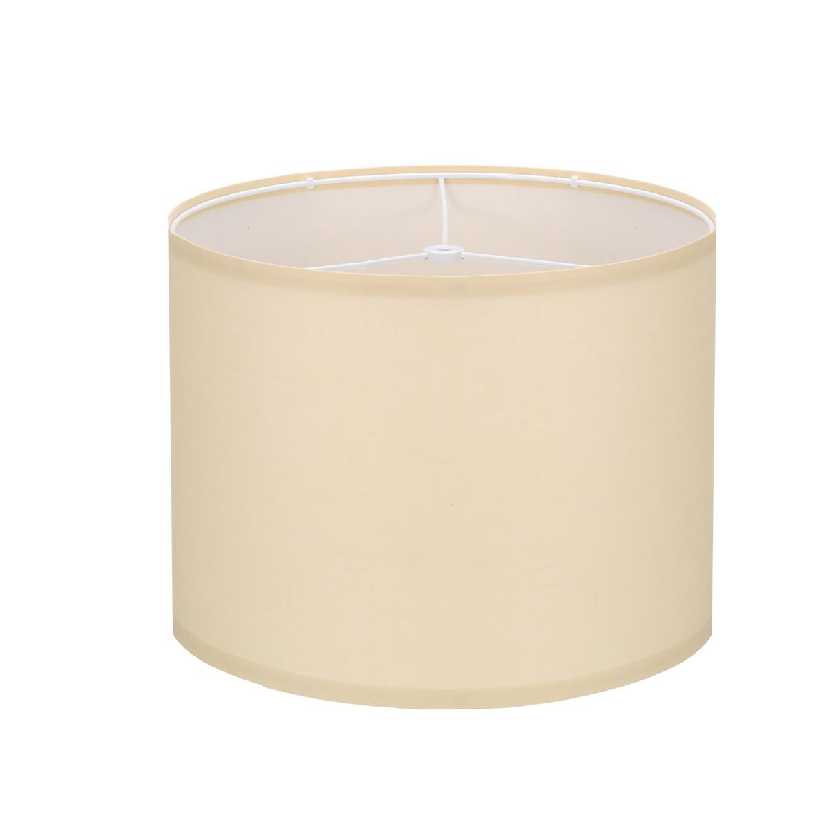 Unique Bargains Natural Polystyrene Drum Hard-back Lampshade 13" Top x 13" Bottom x 10" High 1 Pc