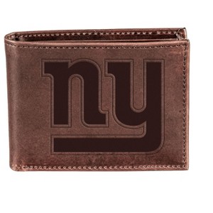 Evergreen NFL New York Giants Brown Leather Bifold Wallet Officially Licensed with Gift Box - 1 of 1