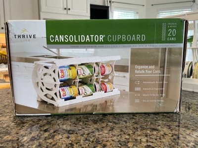 Shelf Reliance Cansolidator Pantry 40 Cans | Can Organizer for Pantry |  Rotating Canned Food Storage Organizer | Kitchen Organizer and Storage… (40