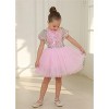 2Bunnies Girls' Ombre Sequin Sparkle Tulle Puff Sleeve Dress - 4 of 4