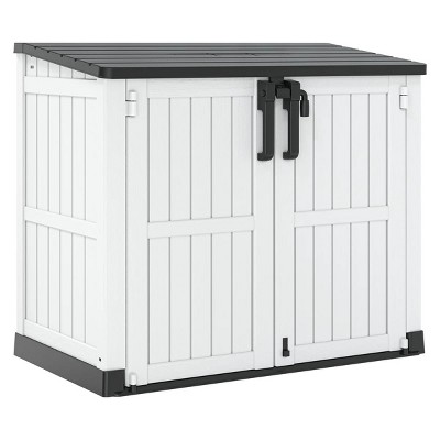 Ultimate Outdoor Storage Solution: 280-Gallon Capacity Resin Shed, 51.1”W Horizontal Design to Declutter Your Garden & Patio