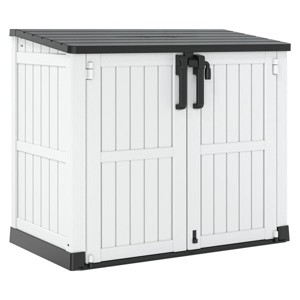 Ultimate Outdoor Storage Solution: 280-Gallon Capacity Resin Shed, 51.1”W Horizontal Design to Declutter Your Garden & Patio - 1 of 4