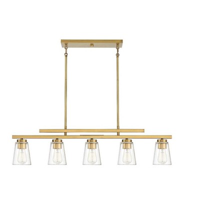Savoy House Calhoun 5 - Light Chandelier in  Warm Brass