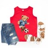 The Juniper Shop Watercolor Soccer Bear Youth Tank Top - 2 of 4