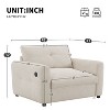 Kumasinova 42" Single Sofa Armchair,Chenille Tufted Pull-Line Sofa with Dual USB & Type-C Charger,High-Density Foam Chair for Living Room,Apartment - 3 of 4
