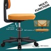CAVINAS Armless Desk Chair, Mesh Home Office Desk Chair with Wheels and Lumbar Support, 360° Swivel Ergonomic Office Chair, Swivel Task Chair - 2 of 4