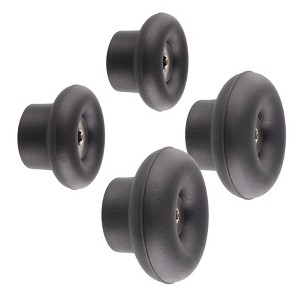 WAGNER – design yourself Multifunctional Wall Hook Set, Black Rubber & Steel, 4pc — Supports up to 35 lbs - 1 of 4