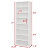 YONWAY CD DVD Storage Cabinet, Adjustable 8-layer Storage Shelf, Multi-functional Bookcase, Can Be Disassembled Into Two 4-layer Bookcases - 3 of 4