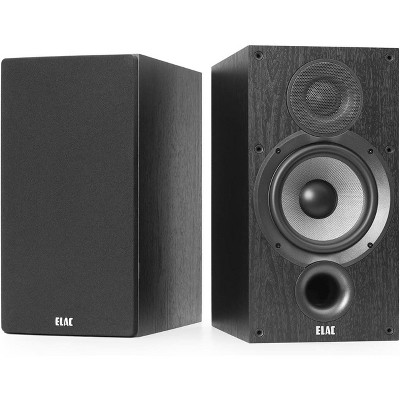 ELAC Debut 2.0 DB62-BK 6.5" MDF Cabinet Bookshelf Speakers for Home Theaters and Systems, Black