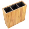 vidaXL Garden Raised Bed with 3 Pots, Solid Acacia Wood - Weather Resistant Outdoor Planter Box for Flowers/Herbs - Natural Wood Finish Garden Decor - 4 of 4