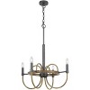 Cal Lighting Seagrove 60W x 4 Metal/Glass Chandelier - 2 of 4