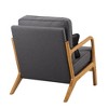 Accent Chair,Mid-century and Simple Style Chair,Non-slip Leg Pads Chair,Perfect for Living Room,Bedroom,Office,Gray - 3 of 4