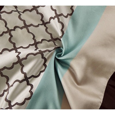 Nanshing 8pc Queen Avalon Comforter Bedding Set Aqua Blue — фото 8