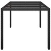 vidaXL Patio Table, Black 74.8"x35.4"x29.5" Tempered Glass and Poly Rattan - 4 of 4