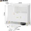 Luxury 40" Farmhouse Buffet Cabinet with Drawers - Modern Sideboard with Storage Shelves & Doors, Kitchen Coffee Bar Station for Dining Room - 2 of 4