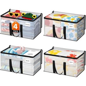 4/6/8/10 Pack Moving Bags Extra Heavy Duty Oversized Storage Bags with Reinforced Handle and Double Zippers - 1 of 4