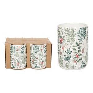 Transpac Dolomite Holiday Tumblers Set of 4 Multicolor Ceramic 13.5oz for Christmas Tabletop Decor and Gift Giving - 1 of 1