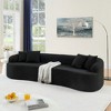 Resenkos Curved Modular Sectional Sofa, Lamb's Wool Fabric in Minimalist Design, No Assembly Required, - 3 of 4