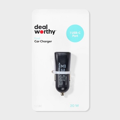 Single Port 20W USB-C Car Charger - dealworthy™